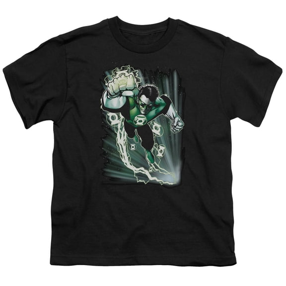 Justice League Of America Men's  Emerald Energy T-shirt Black