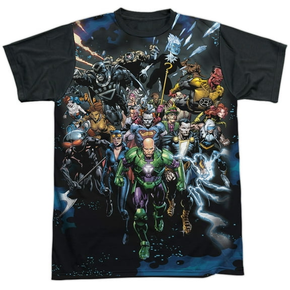 Justice League Of America Men's  Forever Evil Sublimation T-shirt White
