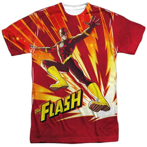 Justice League Of America Men's Lightning Fast Sublimation T-shirt Medium White