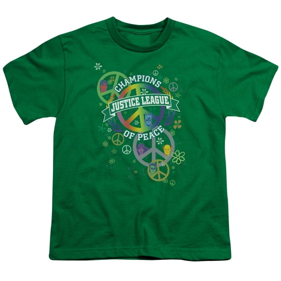 Justice League Of America Men's Peace League T-shirt Green