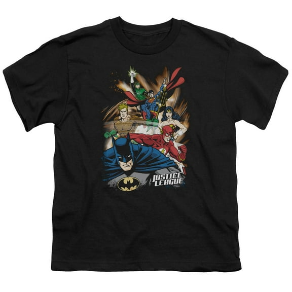 Justice League Of America Men's  Starburst T-shirt Black