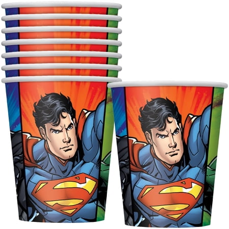 Justice League Paper Cups, 9 Oz, 8 Ct