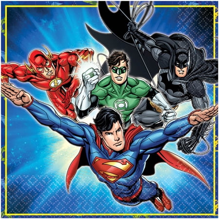 Justice League Party Paper Lunch Napkins, 16ct