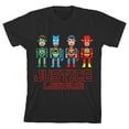 thumbnail image 1 of Justice League Pixel Heroes Boy's Black T-shirt-Small, 1 of 2