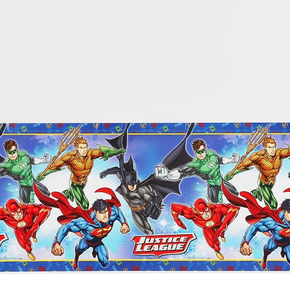 Justice League Plastic Table Cover, 54" x 96"