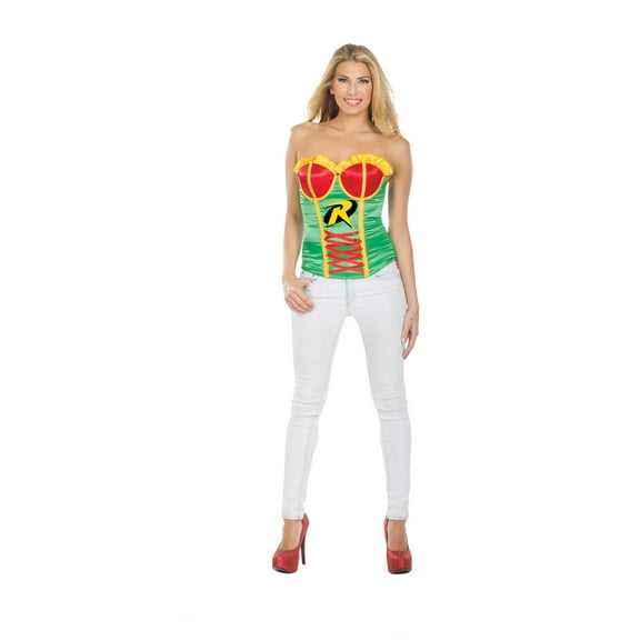 Adult Womens Sexy DC Comics Robin Corset Costume Accessory Small Size 4-6