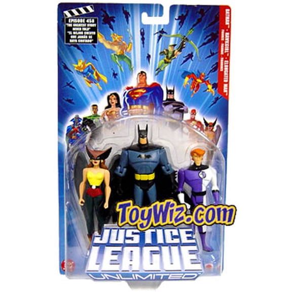 Justice League Series 1 Batman, Hawkgirl & Elongated Man Action Figure 3-Pack