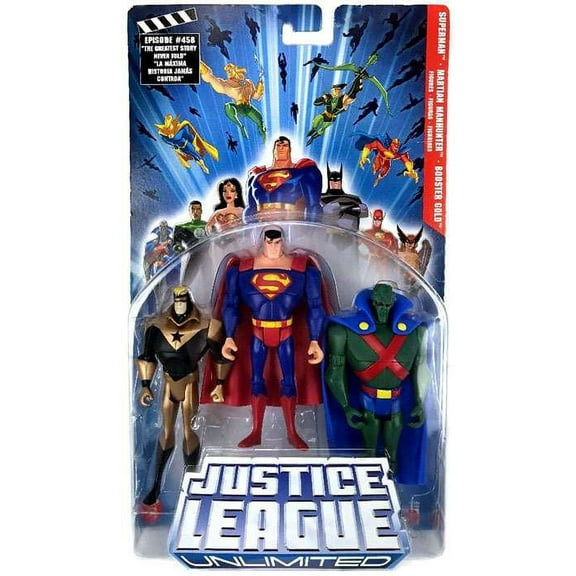 Justice League Series 3 Superman, Martian Manhunter & Booster Gold Action Figure 3-Pack