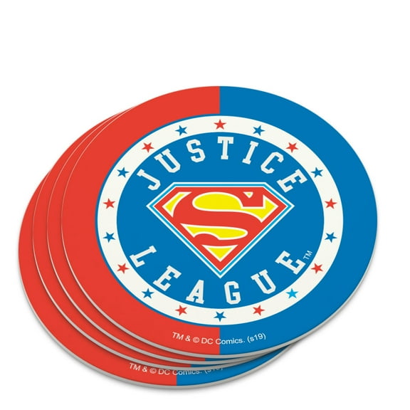 Justice League Superman Athletic Logo Novelty Coaster Set