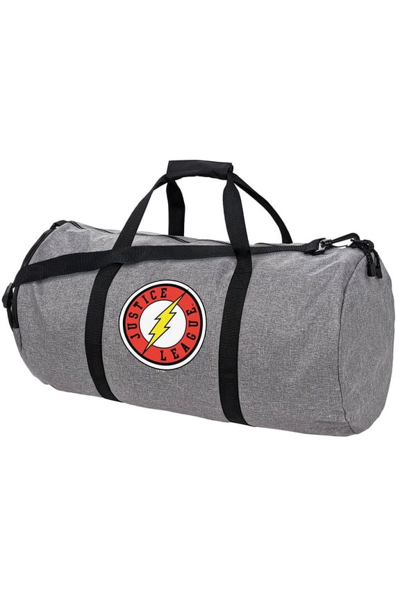 Justice League The Flash Athletic Logo Lightweight Duffel Bag for Sports and Gym Packable for Travel