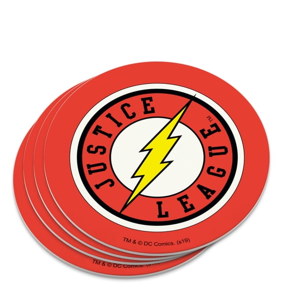 Justice League The Flash Athletic Logo Novelty Coaster Set