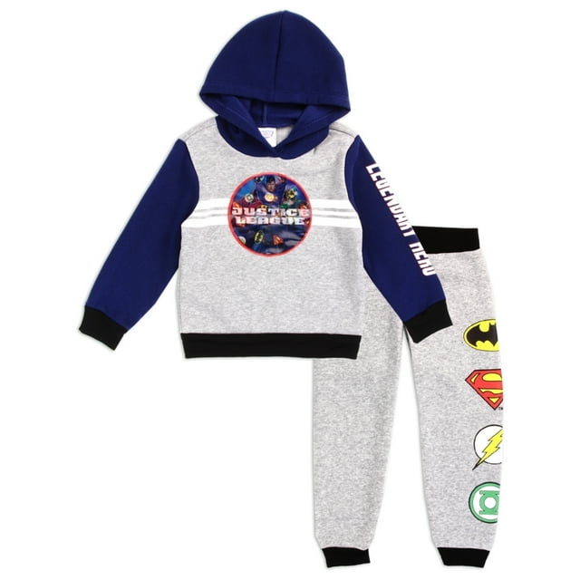 Justice League Toddler Boy 2PC Lenticular Hoodie Outfit Set, Sizes 2T