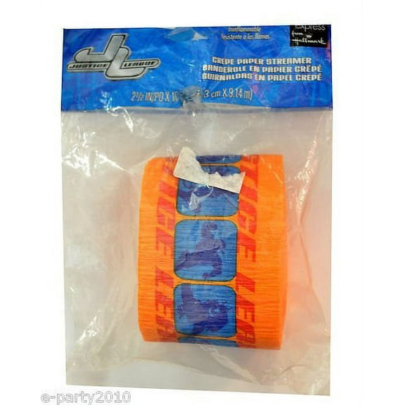 Justice League Vintage Crepe Paper Streamer (30ft)