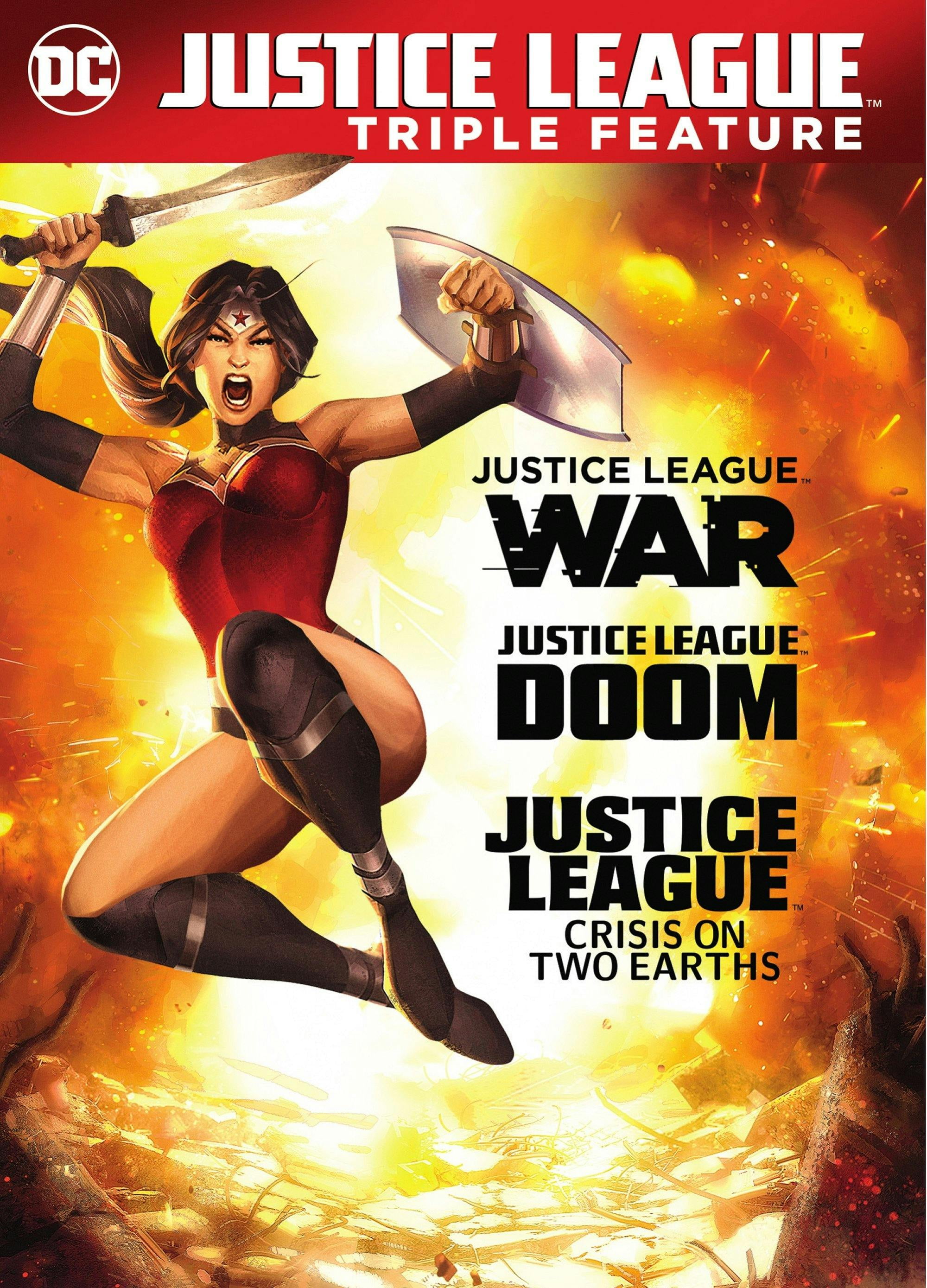 Justice League: War / Doom / Crisis on 2 Earths (DVD Triple