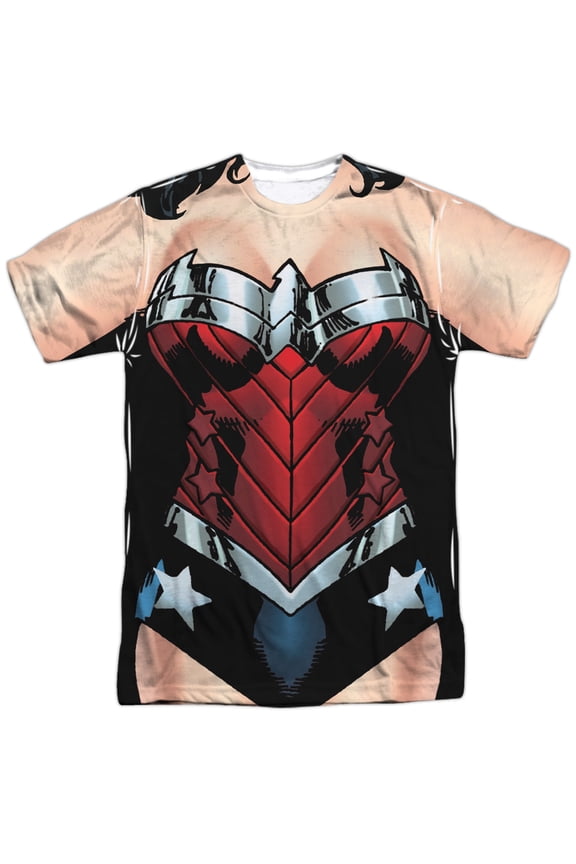Justice League Wonder 52 Mens Sublimation Polyester Shirt White