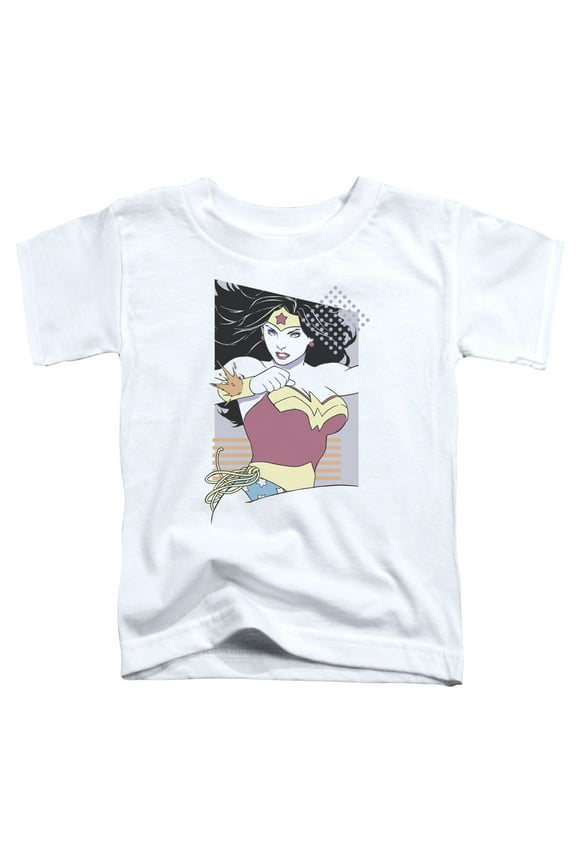 Justice League Wonder Woman 80S Minimal Little Boys T Shirt