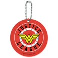 thumbnail image 1 of Justice League Wonder Woman Athletic Logo Round Luggage ID Tag Card Suitcase Carry-On, 1 of 8