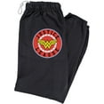 thumbnail image 1 of Justice League Wonder Woman Athletic Logo Unisex Jogger Sweatpants for Men and Women, Black, Small, 1 of 1
