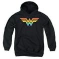 thumbnail image 1 of Justice League Wonder Woman Rainbow Kids Pull-Over Hoodie (X-Large) for Youth Boys and Girls, Black, 1 of 5
