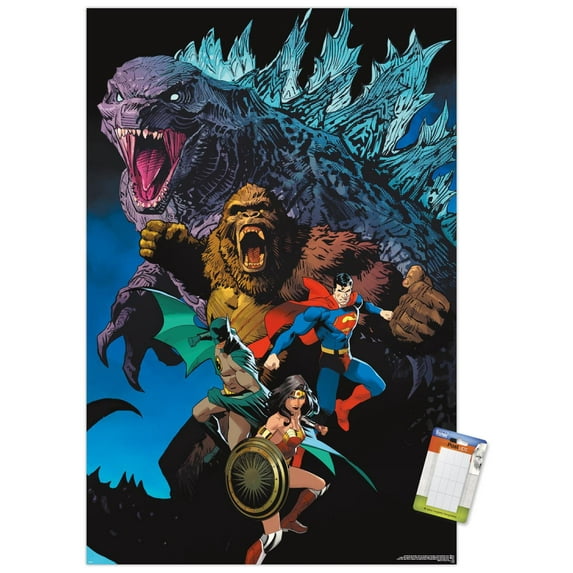 Justice League vs. Godzilla vs. Kong - Roar Wall Poster, 22.375" x 34"