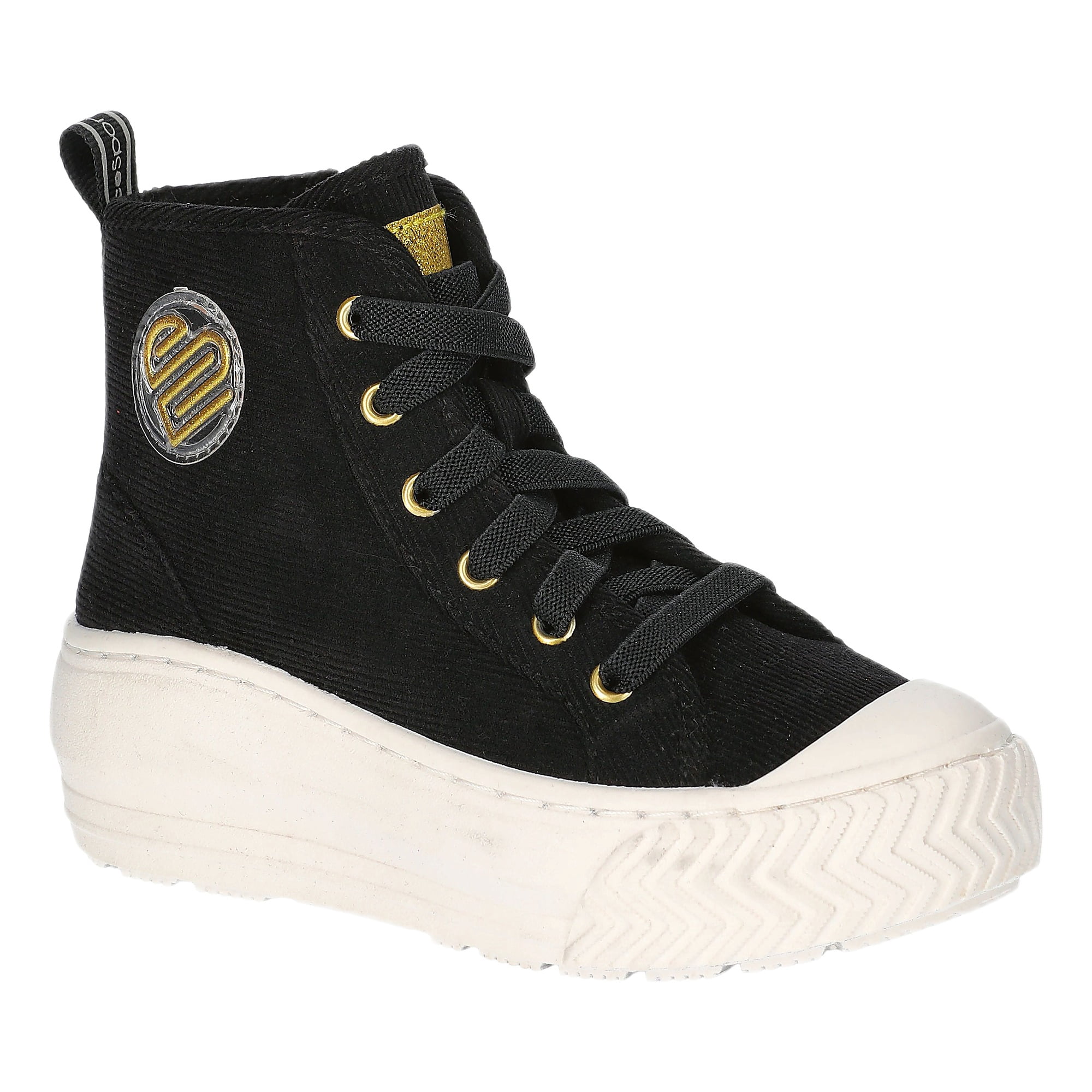 Justice Little and Big Girls' High Top Sneakers, Sizes 13-5