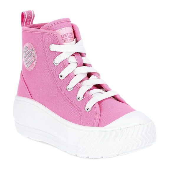 Justice Little and Big Girls' High Top Sneakers, Sizes 13-5