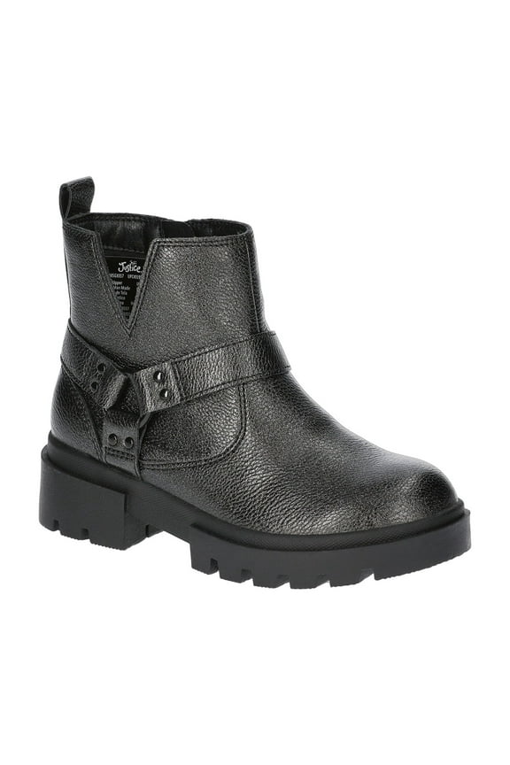 Little and Big Girls' Faux Leather Moto Boots