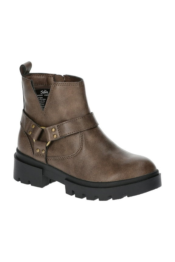 Little and Big Girls' Faux Leather Moto Boots