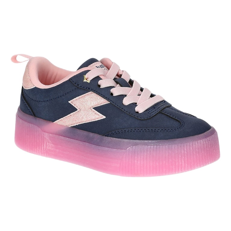 Justice Little Girl & Big Girl Platform Court Sneakers - Walmart.com