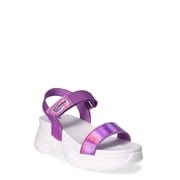 Justice Little and Big Girl Metallic Sport Sandals, Size 13-4