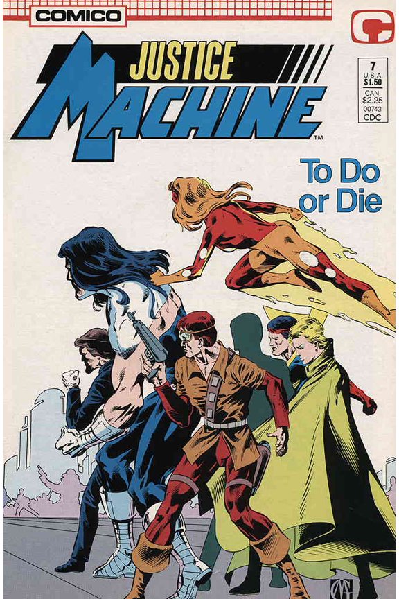 Justice Machine (Comico) #7 VF ; COMICO Comic Book