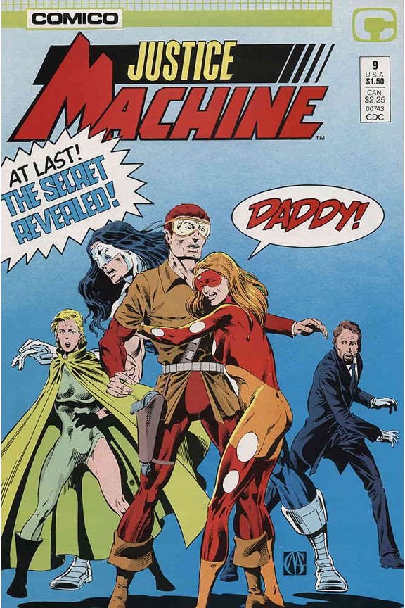 Justice Machine (Comico) #9 VF ; COMICO Comic Book