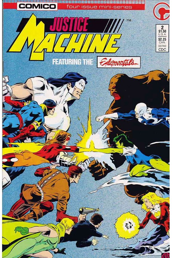Justice Machine Featuring the Elementals #2 VF ; COMICO Comic Book
