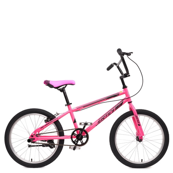 Justice Meta Hyper Shine 20 Deluxe BMX Kids Bike with License Plate, Light-Up Rim & Iridescent Pedals