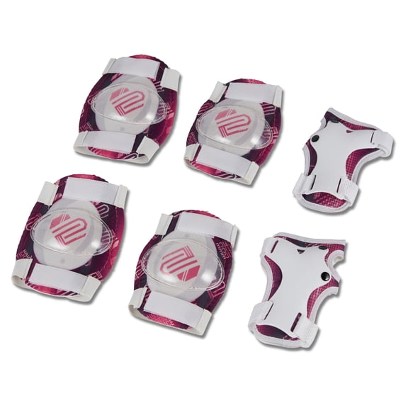 Justice Meta Hyper Shine Pink Protective Gear Set Elbow, Knee & Wrist Pads
