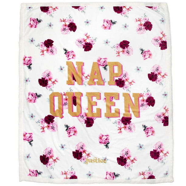 Justice Nap Queen Sherpa Back Throw Blanket 50 x 60
