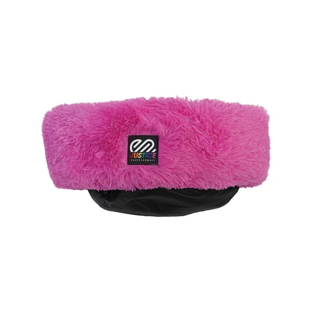 Justice Pet Beds Small Plush Round Pet Bed, Pink Solid