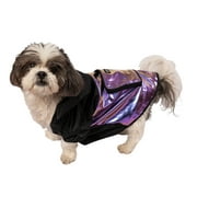 Justice Pet Packable Waterproof Prism Colorblock Dog Raincoat, XS