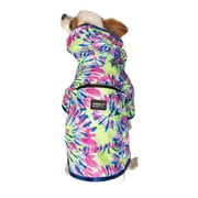 Justice Pet Packable Waterproof Tiedye Dog Raincoat, XS