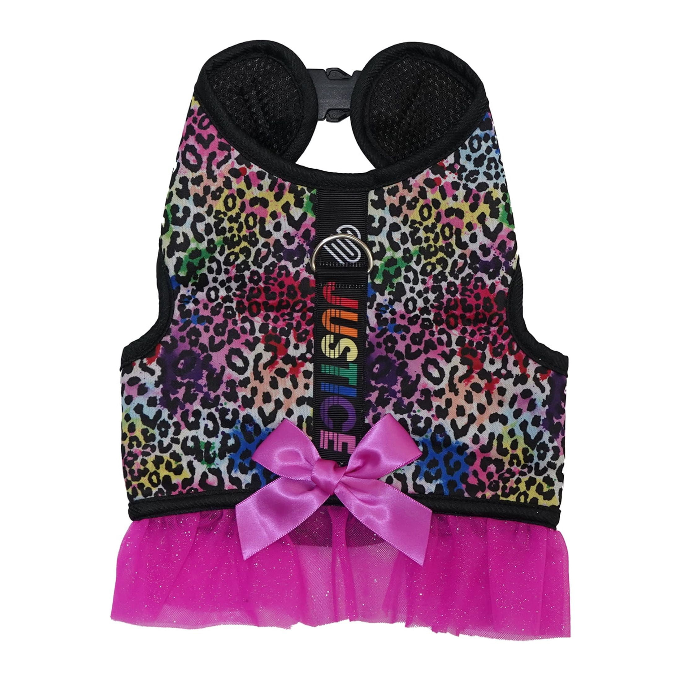 Justice PetPet HarnessJustice Rainbow Leopard Print Pink Dress