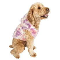Justice Pet Polyester Sherpa Tie-Dye Dog Hoodie, XS