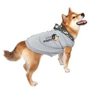 Justice Pet Polyester Split Dog Hoodie, Camo/Gray, S