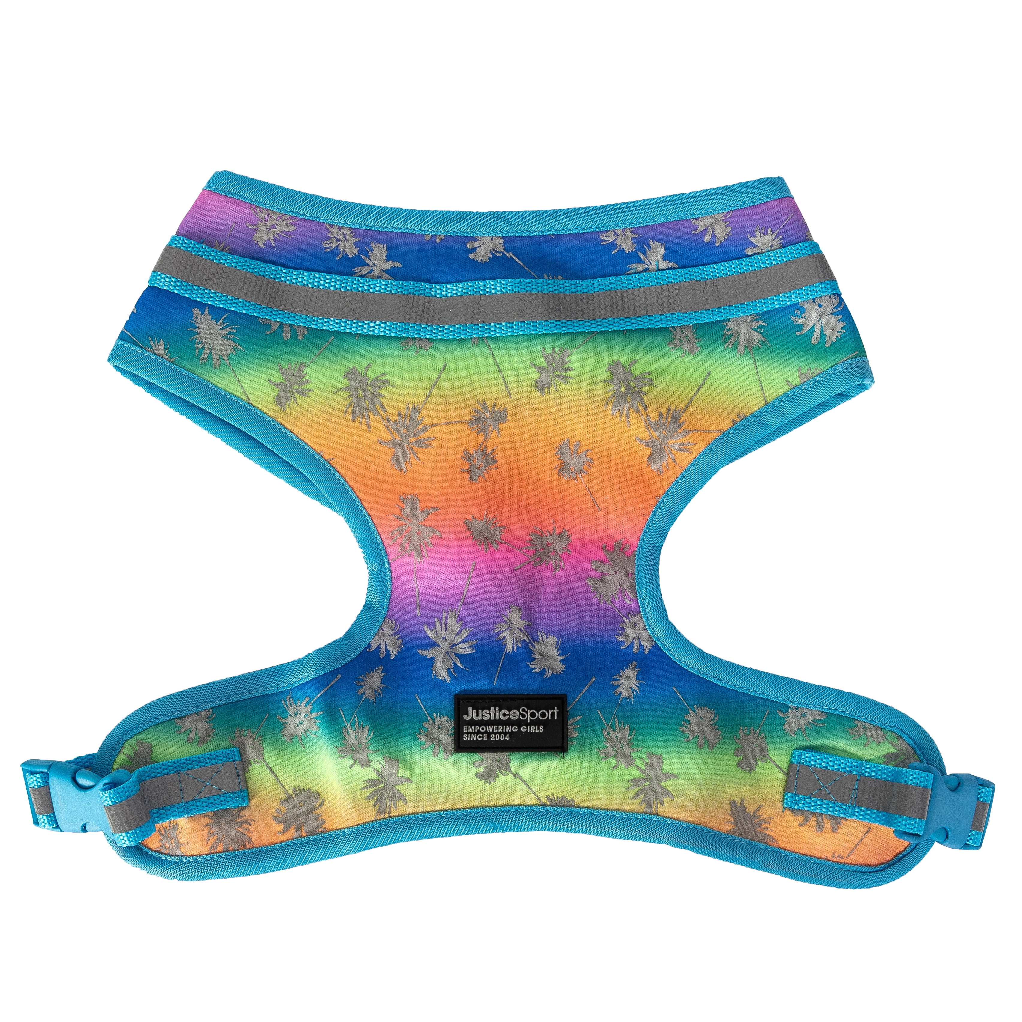 Justice Pet Reflective Polyester Palm Tree Dog Harness, M