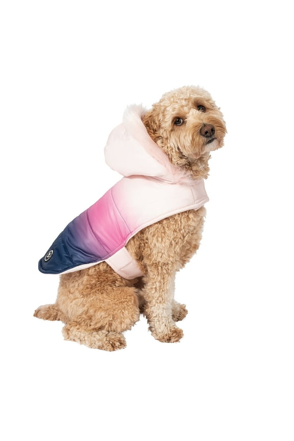 Pet Reversible Puffer Jacket, Ombre Multi, S