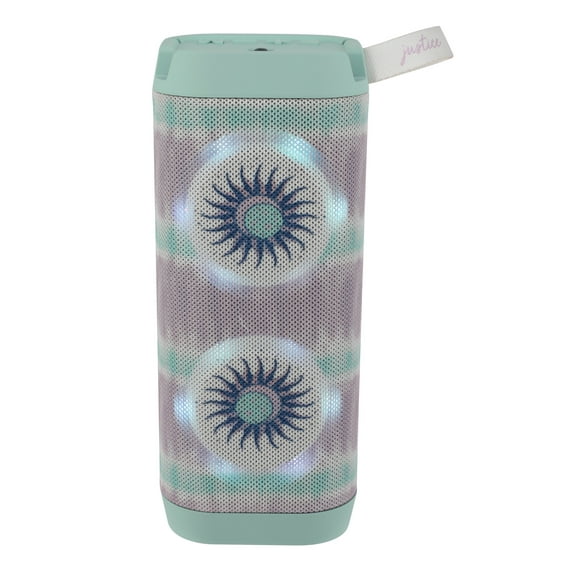 Justice Portable Bluetooth Speaker with LED Lighting, Green, JUSSP02-TID