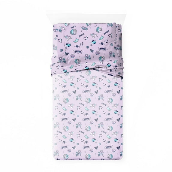 Justice Power to the Peaceful Twin Sheet Set, Kids Bedding, 100% Microfiber