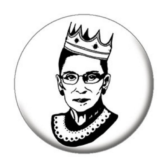 Justice RBG - Ruth Bader Ginsburg Button - CROWN - Officially Licensed Original Artwork, BUTTON - 1.25" x 1.25"