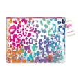 thumbnail image 1 of Justice Rainbow Cheetah Pencil Pouch, with Multi-Color Glitter Confetti Accents, 1 of 8