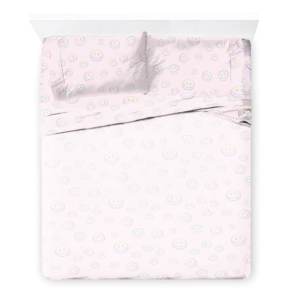 Justice Rainbow Tie-Dye 4-Piece Full Size Kids Sheet Set