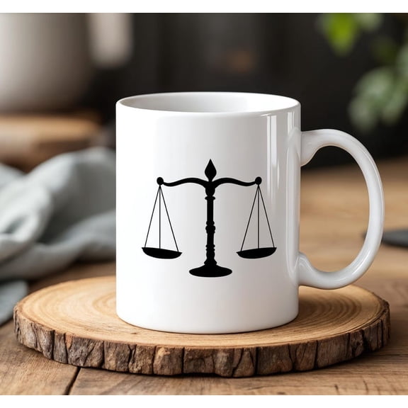 Justice SC1Ale Lawyer Mug 330 ml Ceramic Legal Gift Law Studenoffee Cup Minimal Attorney Design